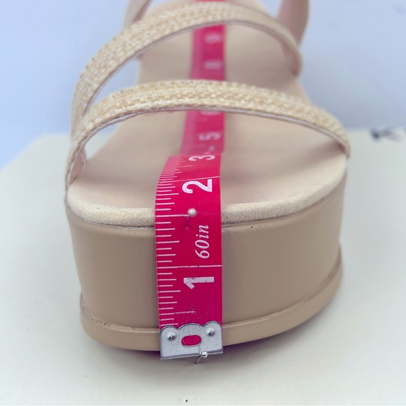 ANNE KLEIN, AKVELMA NATURAL RAFFI SLIP ONS PLATFORM ELASTIC TOP,CUSHION SOLE 9.5 - Picture 11 of 16